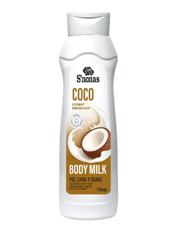 Crema hidratante de coco 750ml Body Milk S'nonas's foto | Thany's |  BizneCubano